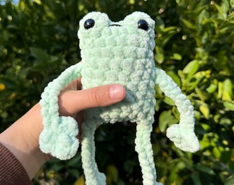 Crochet PATTERN No Sew Leggy Froggy Small Easy Beginner Crochet Pattern Amigurumi Frog Crochet Plushie Gift Idea Digital PDF Download