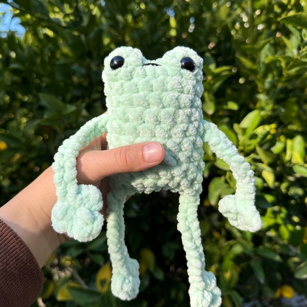 Crochet PATTERN No Sew Leggy Froggy Small Easy Beginner Crochet Pattern Amigurumi Frog Crochet Plushie Gift Idea Digital PDF Download