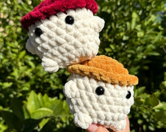 Crochet PATTERN No Sew Chunky Mushroom Boi Plushie Handmade Gift Idea Easy Beginner Mushy Crochet Pattern Amigurumi Toy Digital PDF Download