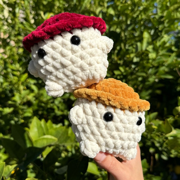 Crochet PATTERN No Sew Chunky Mushroom Boi Plushie Handmade Gift Idea Easy Beginner Mushy Crochet Pattern Amigurumi Toy Digital PDF Download