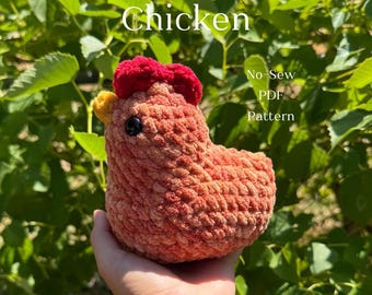 Crochet Chicken Pattern Beginner Friendly Digital PDF