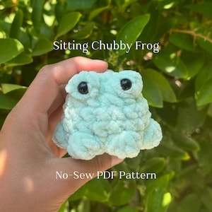 No-Sew Chubby Frog Crochet Pattern Easy Amigurumi Digital PDF