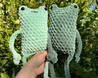 Crochet PATTERN Large No Sew Leggy Froggy Easy Beginner Crochet Pattern Amigurumi Frog Crochet Plushie Gift Idea Digital PDF Download