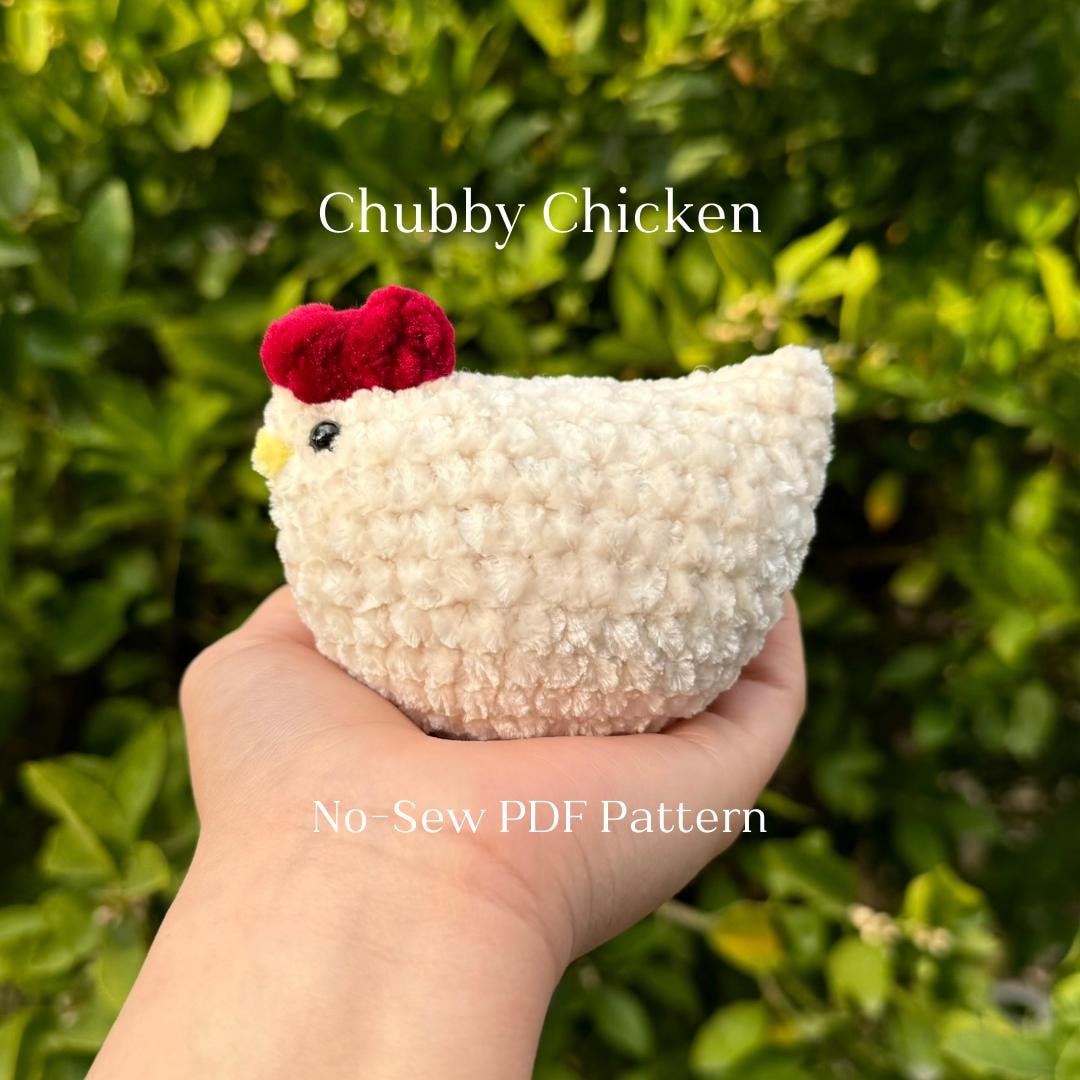 Chubby Chicken Crochet Pattern No-sew Amigurumi Digital PDF - Etsy