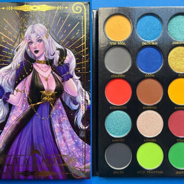 Tarot card eyeshadow makeup palette , horoscopes, Astrology, Magic inspired