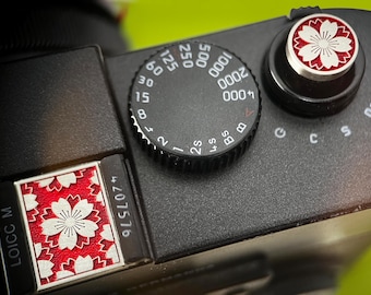 Cherry Blossom Camera Protection Set, Camera Hot Shoe Cover, Shutter Button, Fit Fuji, Canon, Nikon, Sony, Camera Accessory