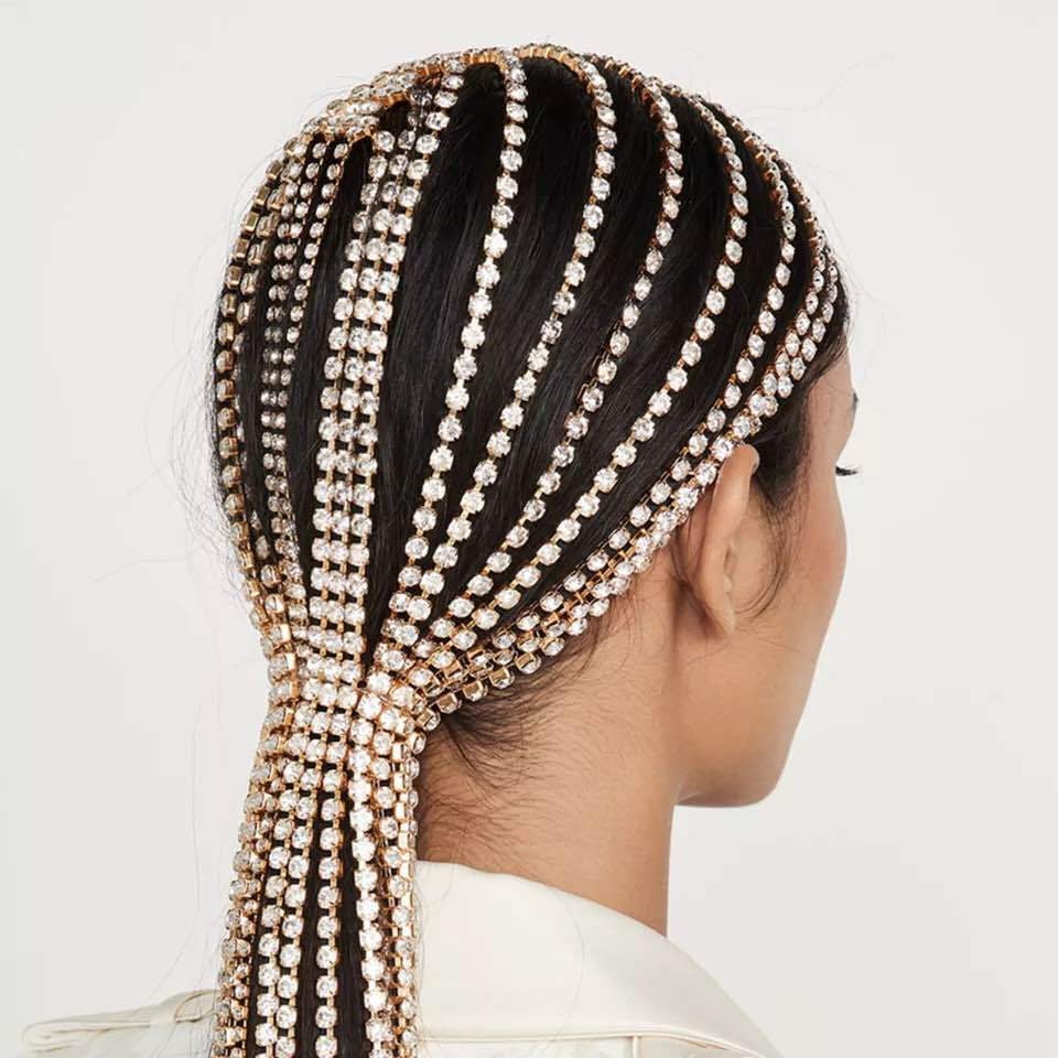 Diamond Hair Chain - Etsy Diamond Hair Chain - Etsy