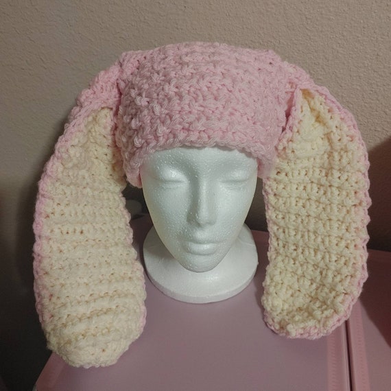 CROCHET PATTERN Pink Bunny Hat Pink Bunny Hat Easter Hat 