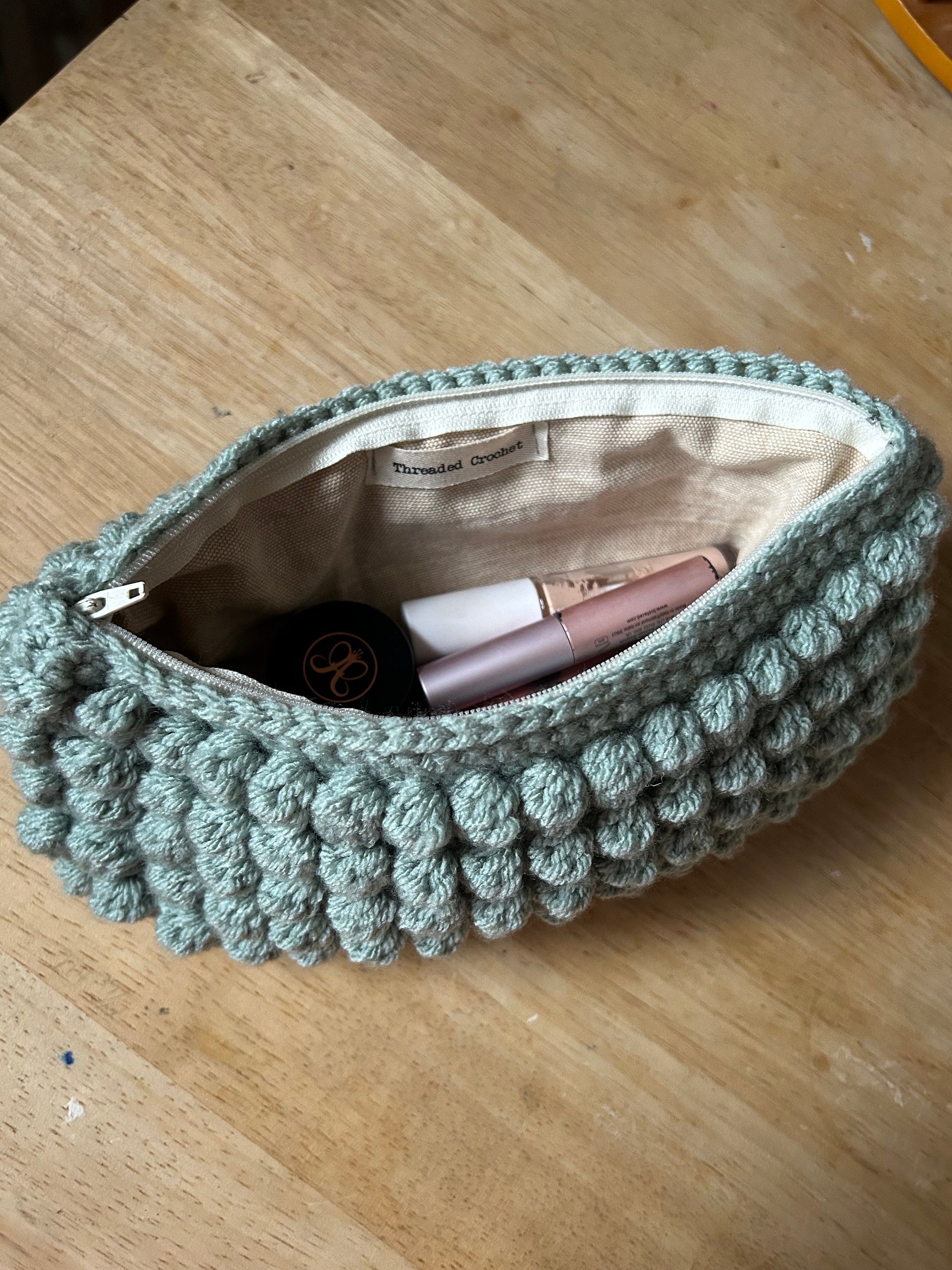Crochet Makeup Bag, Makeup Pouch, Makeup Bag, Crochet Bag