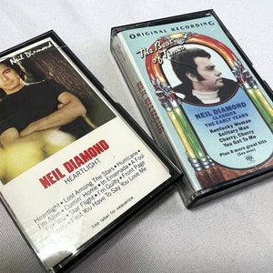 Vintage 1980&#39;s Neil Diamond Music 2 Rock Music Cassette Tapes