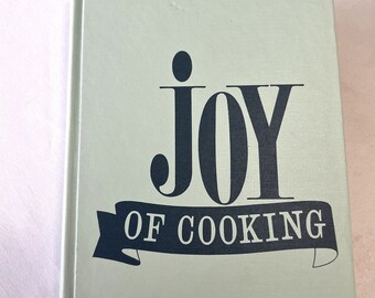 Vintage MCM Blue Joy of Cooking Cookbook White Hardcover Ribboned Cook Book Recipes