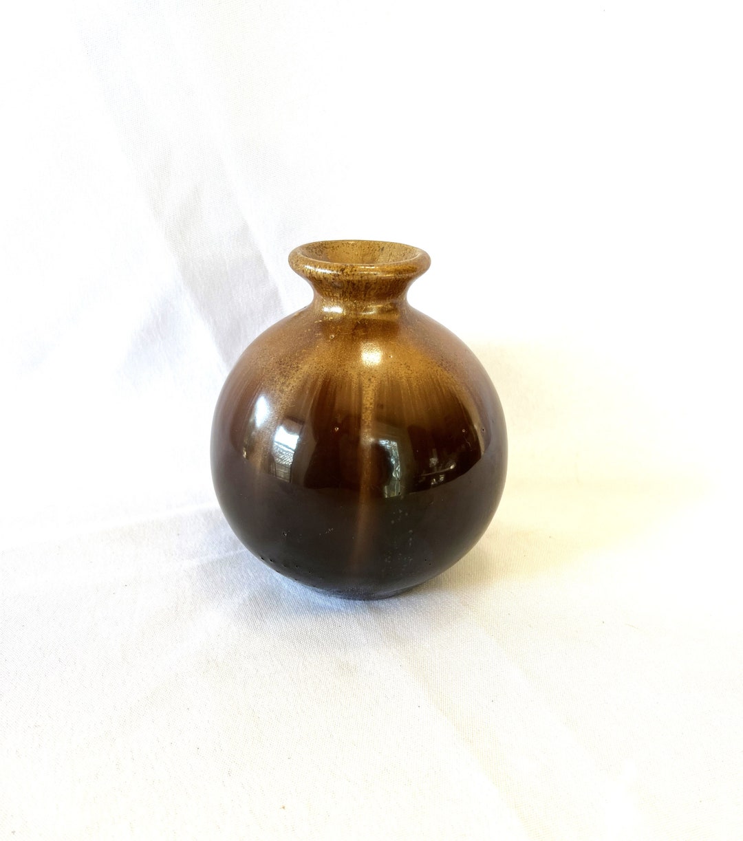 Vintage Hand Made Studio Art Pottery Two Tone Ceramic Stem Bud Vase - Etsy