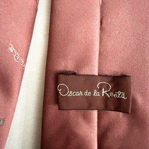 Vintage Oscar De La Renta Designer Silk Tie Men's Short - Standard Necktie image 3