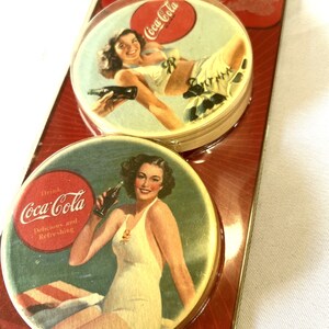Vintage Coca-Cola Beach Girls Beverage Bar Soda Coasters Set of 40 in Original Packaging Nostalgic Barware