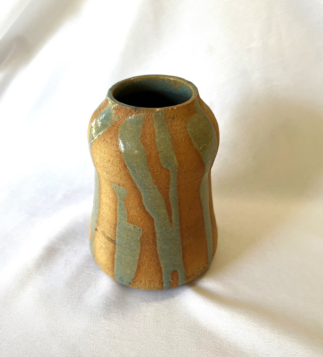 Vintage Hand Thrown Art Pottery Signed Studio Ceramic 2 Tone Partial ...
