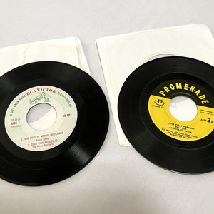 Vintage 45's RCA Sampler Christmas Record & RARE Promenade Childrens Record 2 7"-inch Vinyl LP Pair