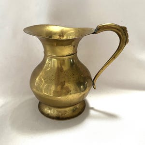 Vintage Solid Brass Handled Pitcher