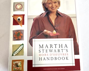 Vintage Martha Stewart's Hors D'oeuvres Handbook First Edition Hardcover Recipe Cookbook Book