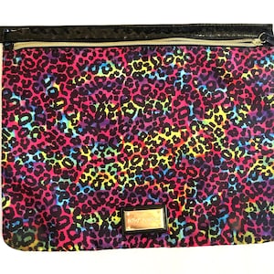Vintage  Betsy Johnson 1990&#39;s Bright Colorful No Strap Purse Cosmetics Bag