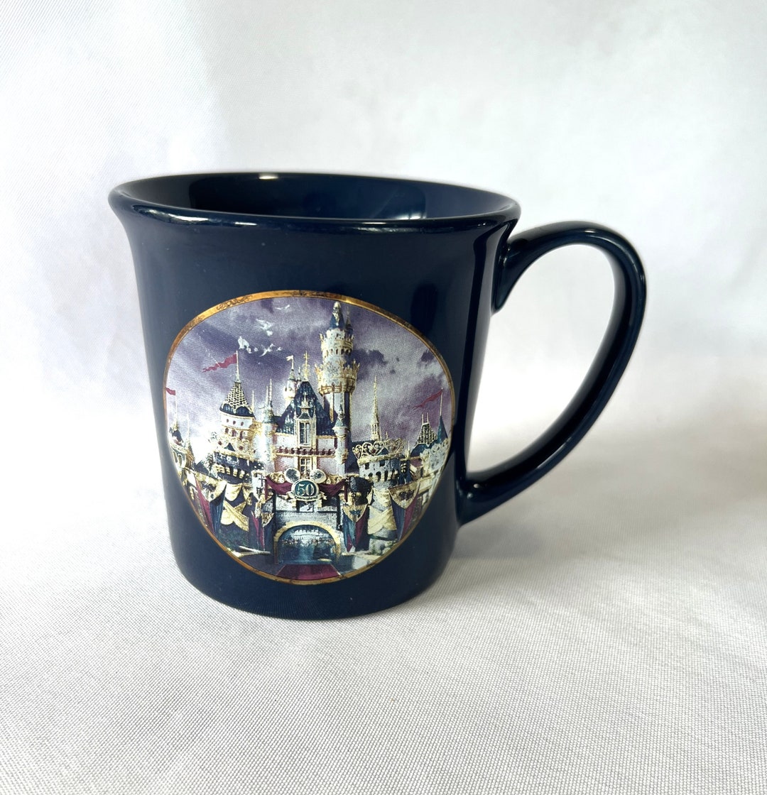 Vintage Disney 50th Anniversary Disneyland Castle Ceramic Mug Coffee Tea Cup  - Etsy