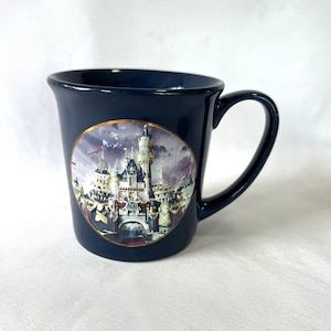 Vintage Disney 50th Anniversary Disneyland Castle Ceramic Mug Coffee Tea Cup