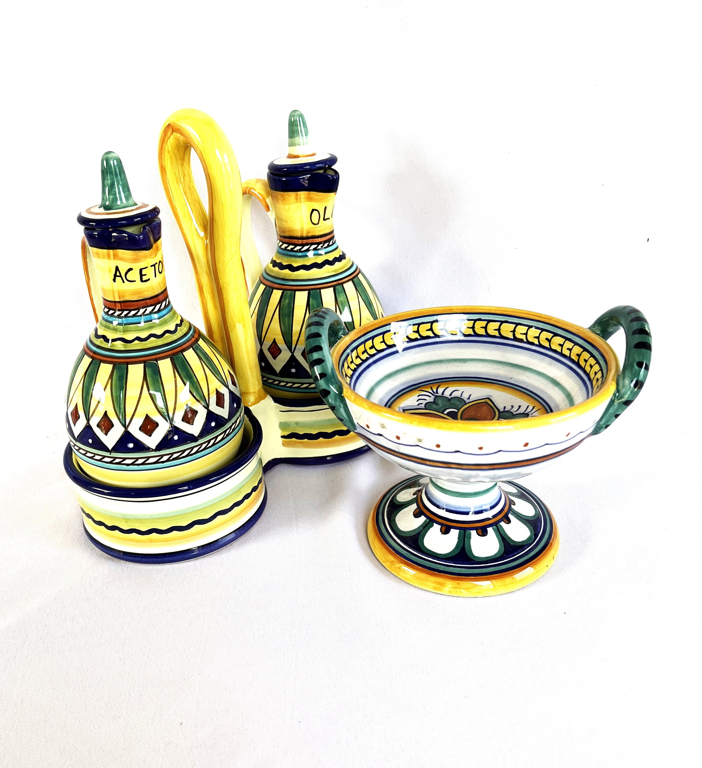 Vintage Italian Olive Oil and Balsamic Vinegar Cruet Olive Etsy