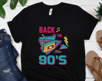 Back to the 90's tshirt, Retro tshirts, 90's graphic Tee, 90's birthday theme Shirts, Retro birthday shirt, 90's shirts, 90's bachelorette