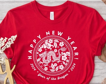 Chinese New Year 2024 Shirt, Year Of The Dragon, Chinese Happy New Year T-shirt, Chinese Zodiac Shirt, Lunar New Year Shirt, New Year Gift