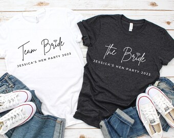 Hen Night T-shirt, Hen Do t-shirts, Hen T Shirt, Hen Party Shirt, Hen Night Bride Shirt Team Bride For Brides Hen Do Custom Hen Party Gifts