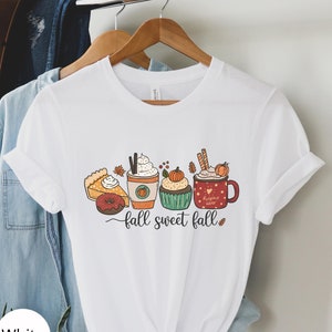 Fall Coffee Shirt, Cute Fall Shirt, Thanksgiving Shirt, Coffee Lover Shirt, Pumpkin Spice Shirt, Halloween Pumpkin Latte Drink Cup, Autumn