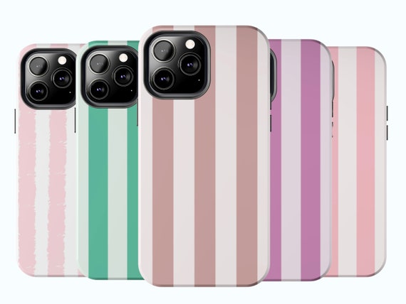 Vertical Stripes Phone Case Aesthetic Vintage Cover fit for iPhone 15 Pro Max, 14 Plus, 13, 12, 11, XR, XS, XS Max, X, 8 Plus, Retro Stripes