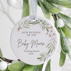New Parents Ornament, new mommy, new daddy, 2024 baby, New baby Christmas ornament, parents to be, Pregnancy Ornament, Baby Bump's Christmas