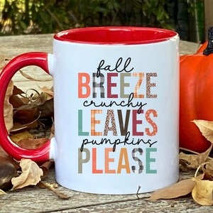 Fall Mug, Pumpkin Fall Coffee Mug, Pumpkins Please, Autumn Leaves, Autumn Decor, Cute Coffee Mug, Fall Gift, Farm House Decor, Fall Vibes