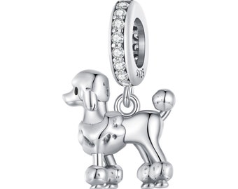 Pandora Fit Sterling Silver Pendant Elegant Poodle CZ Dangle Charm Sursenso Jewellery