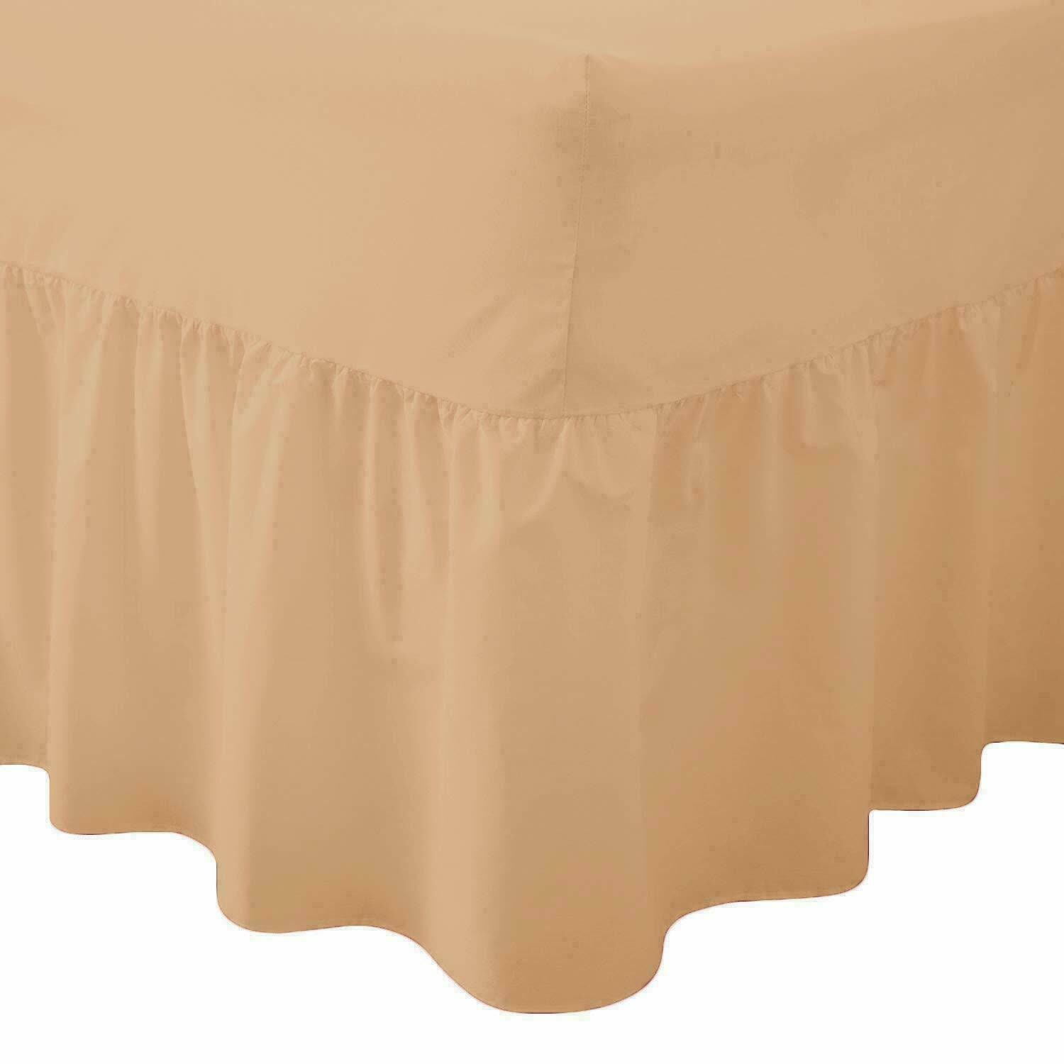 Plain Dyed Fitted Valance Sheet Polycotton Bed Sheet Single Double