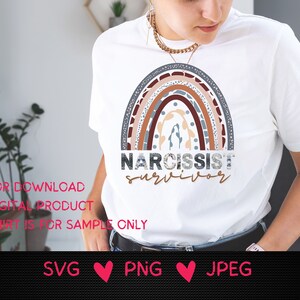Narcissist Survivor Svg, Nie dla narcyzmu, Wolność od narcyza, zatrzymaj narcyzm, wzór lamparta, SGV, PNG, JPG cyfrowe pobieranie