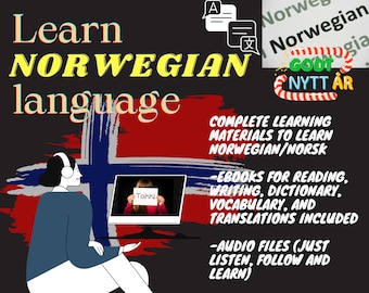 NORWEGIAN/NORWAY LANGUAGE learning materials compilation of ebooks,instructions,audio files/Norsk dialect complete resources for beginners