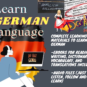 GERMAN LANGUAGE learning materials compilation of ebooks,instructions,audio files/German dialect complete resources for beginners