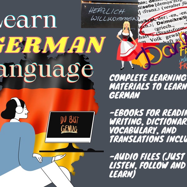 GERMAN LANGUAGE learning materials compilation of ebooks,instructions,audio files/German dialect complete resources for beginners