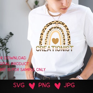 Creationist, I am created, God is my Creator, Genesis creation, I believe in creation, Leopard design, SGV,PNG,JPG digital download