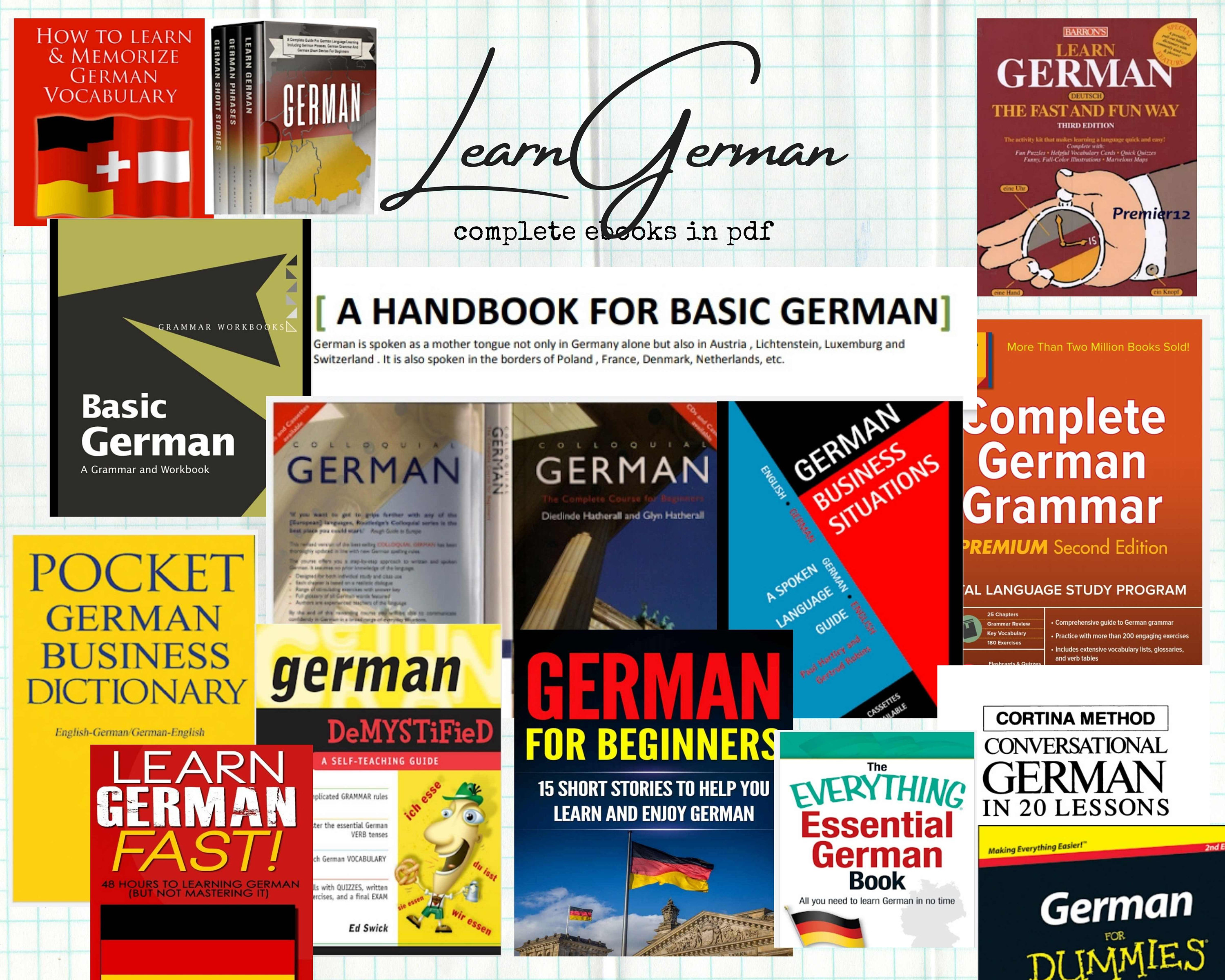 GERMAN LANGUAGE Learning Materials Compilation of Ebooks,instructions ...