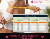 Excel Weight Loss Tracker Template: Health Monitor (Digital Download)