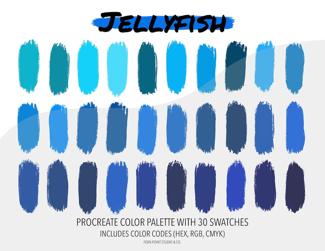 Procreate Color Palette | Jellyfish | Instant Download | Digital File ...