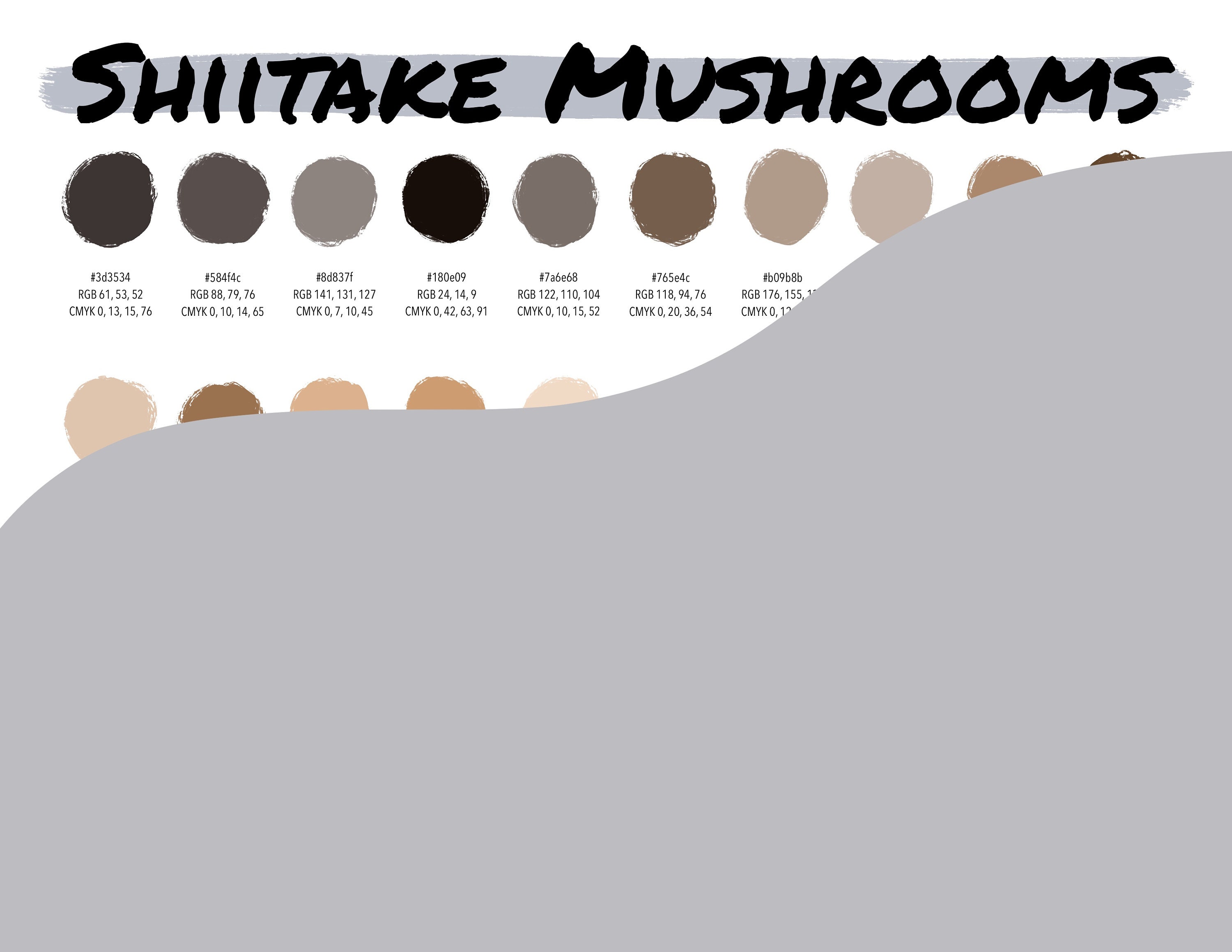 Procreate Color Palette Shiitake Mushrooms Instant Download