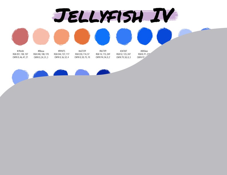 Procreate Color Palette Jellyfish 4 Instant Download Digital File Color ...