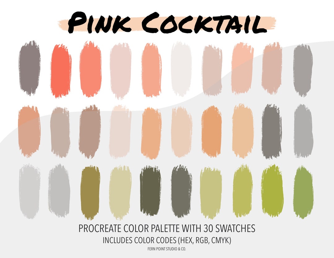Procreate Color Palette Grapefruit Instant Download Digital File Color