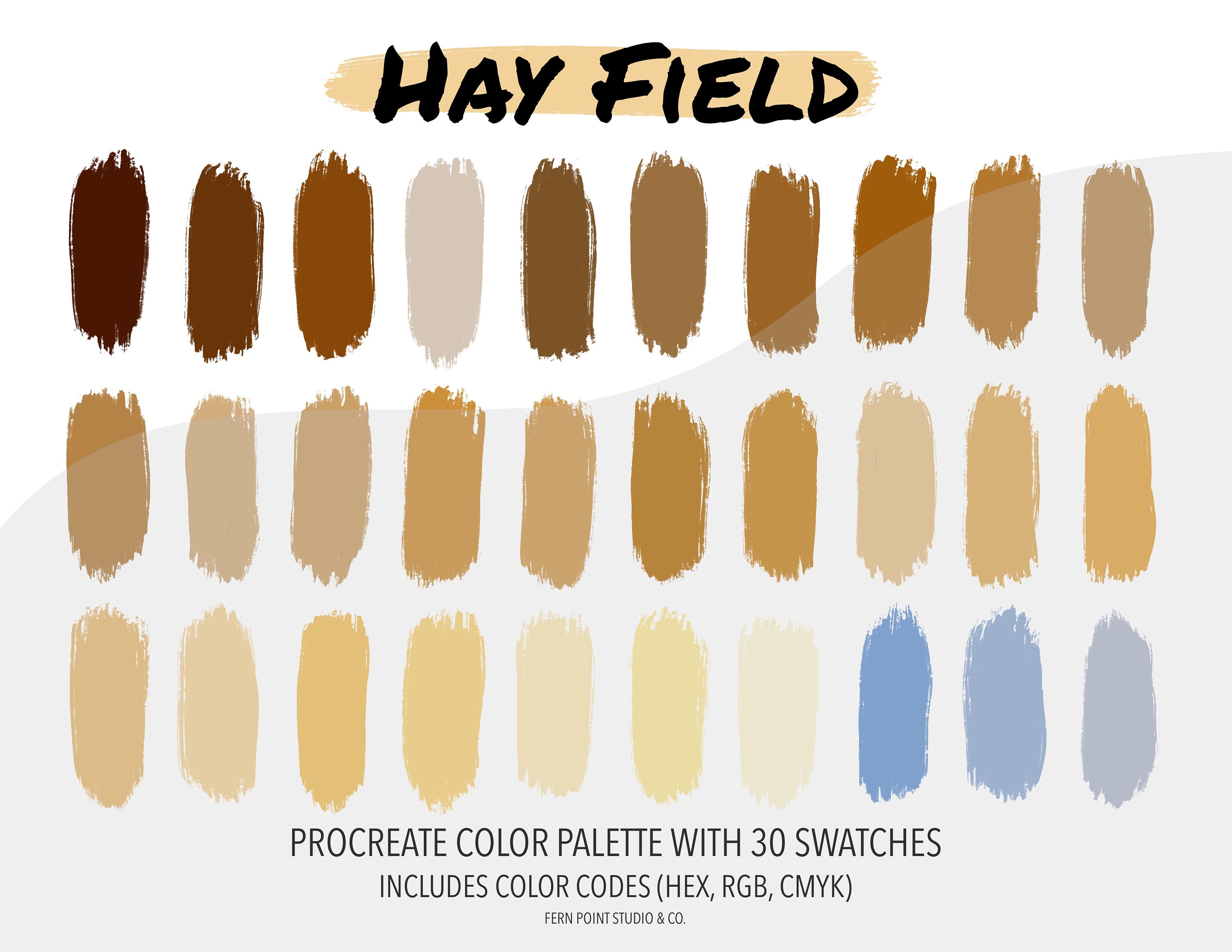 Procreate Color Palette Hay Field Instant Download Digital File Color