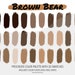 Procreate Color Palette | Brown Bear | Instant Download | Digital File ...