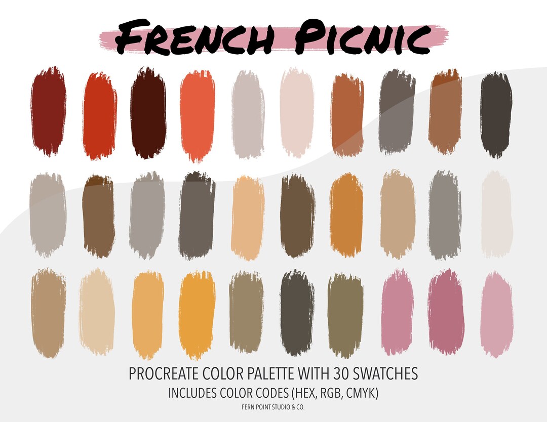 Procreate Color Palette | French Picnic | Instant Download | Digital ...