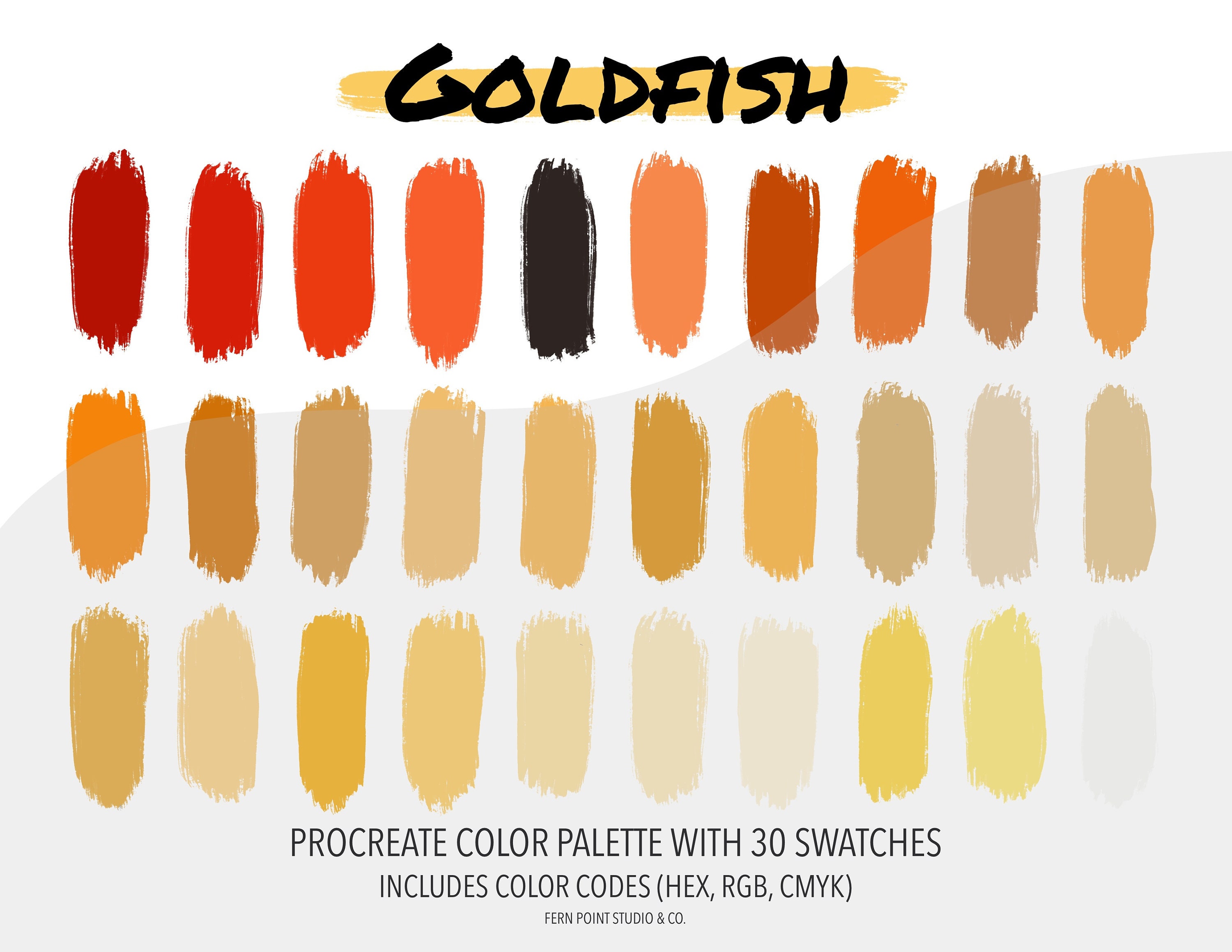 Procreate Color Palette Goldfish Instant Download Digital File Color ...